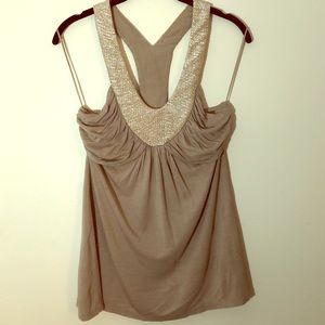 Express gold & tan Top